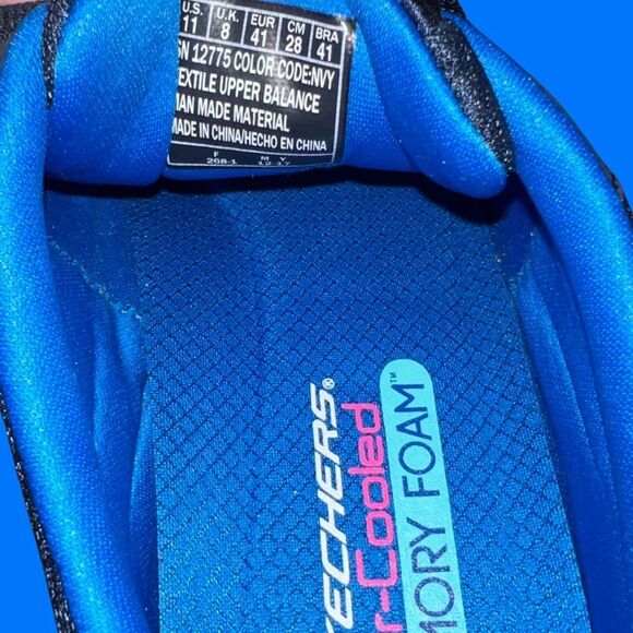 NWOB Women’s Skechers Flex Appeal 2.0 Blue/Pink/White Size 11 - Picture 5 of 7